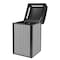 Alpine Industries 40 gal Rectangular Outdoor Can, Grey, Steel + Plastic wood, 21.26 in ALP471-40-WD-GRY - alternate 3